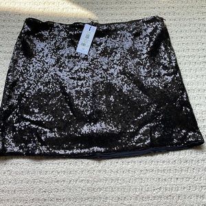 Dynamite Susie Sequin Mini Skirt in Black Size XL